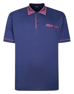 Bigdude Designer Collar Polo Midnight Blue Tall